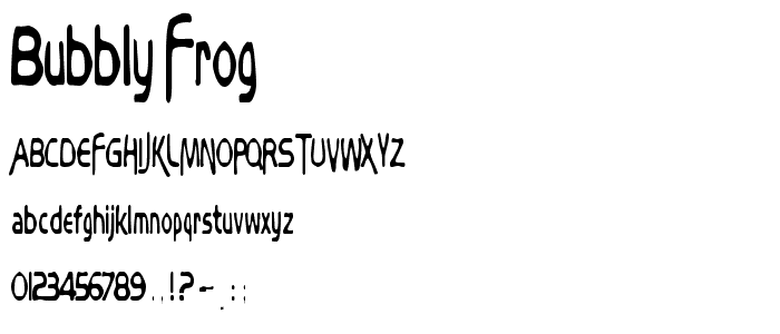 Bubbly Frog font